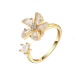The gold Five Petal Flower Fidget Ring.