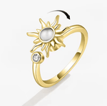 The Golden Sun with Pearl Fidget Spinner Ring.