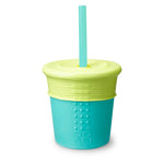 The Siliskin 8 oz Universal Straw Cup, Teal.