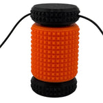 The orange Prismaroll Textured Sensory Keychain Fidget.