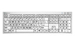 Large Print- Black on White
- Slimline Keyboard - Windows.