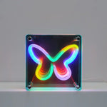 LED Butterfly Neon Art Infinity Light For Wall or Desk.