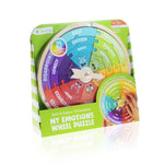 The My Emotions Wheel Puzzle in its product package.