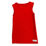 Red Kozie 4-Way Nylon Simply Sleeveless Sensory Compression Shirt.