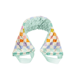 The colorful Carnival Checkers Weighted Neck Wrap.