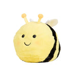 The Warmies Bee has a smile on its face.