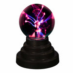 The Plasma Ball turned on, displaying plasma inside of itself.