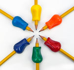 A display of the variety of colors of the Pencil Grips.