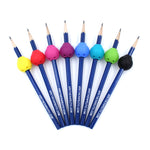 Color Variants of the Butter Pencil Grip on pencils.