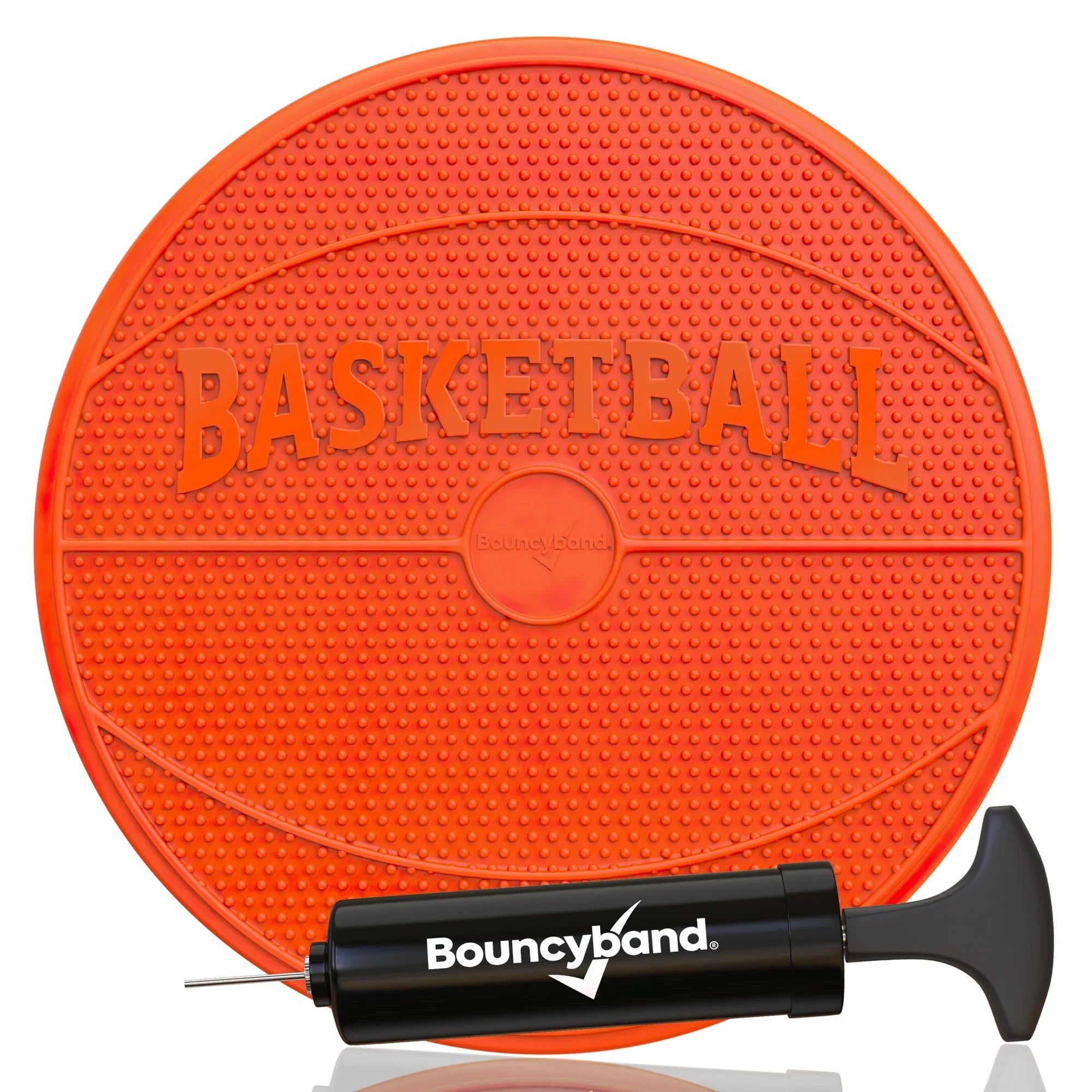 an orange basketball shaped wiggle seat chair pad