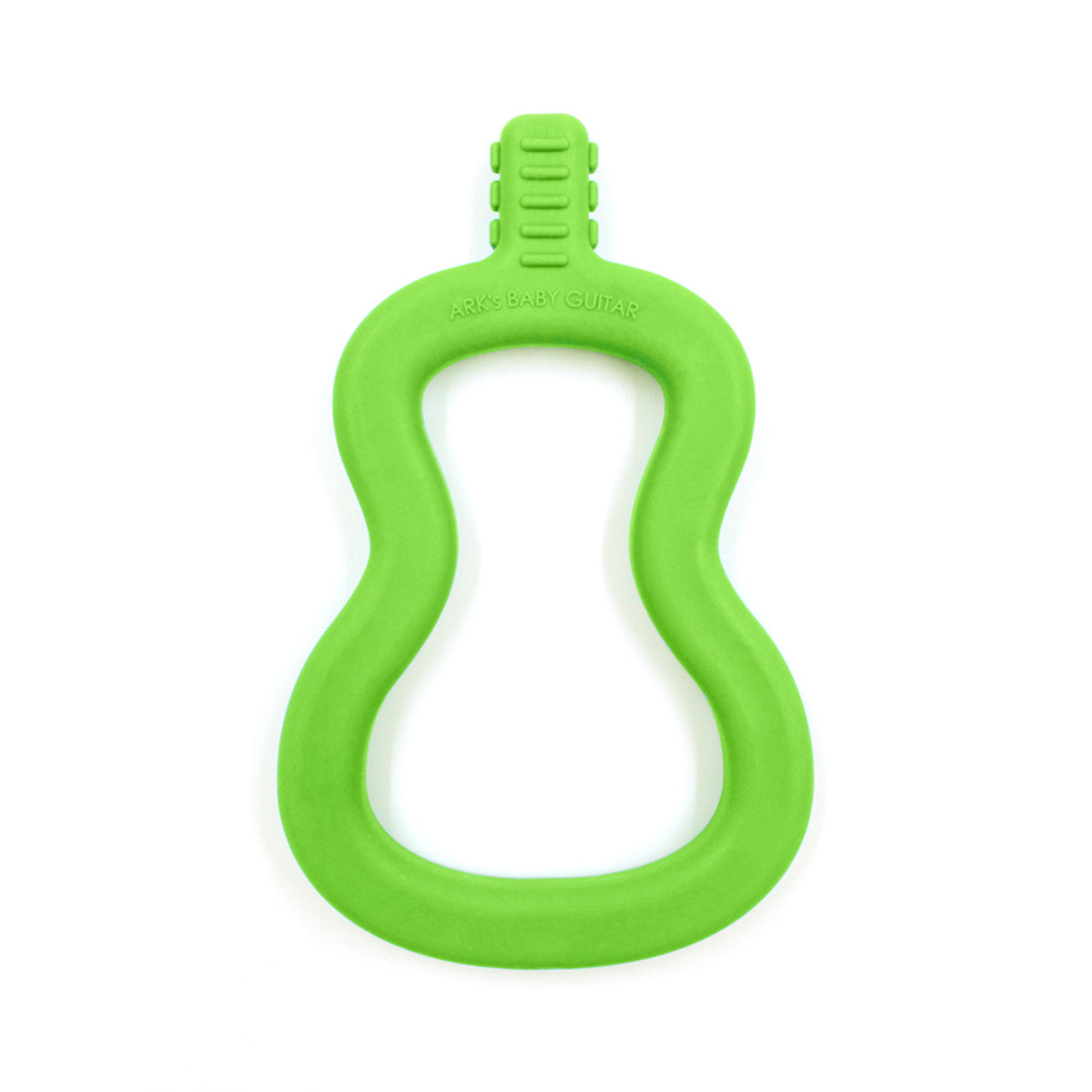 The lime green Baby Guitar Chew.