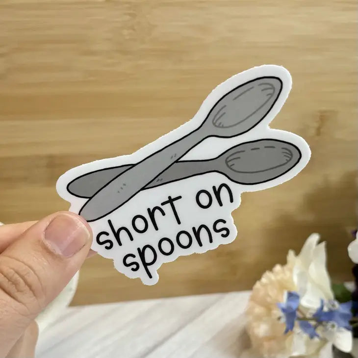 The Short on Spoons sticker.