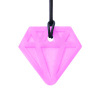 The translucent pink Diamond Chewable Jewel Necklace.