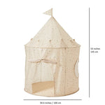The dimensions for the terrazzo beige Play Tent Castle.