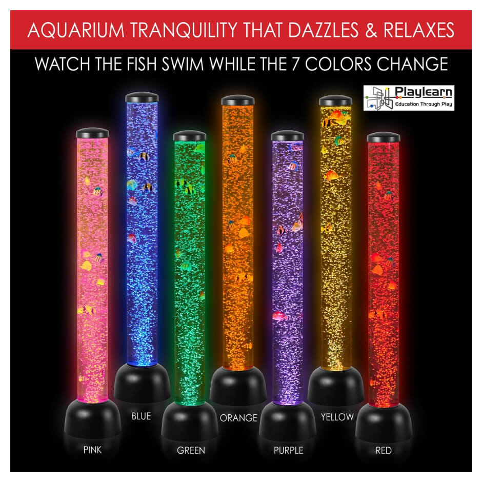 3.3 ft Classic Sensory Bubble Tube Aquarium.