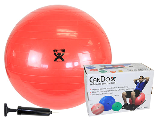 The red CanDo Ball and Pump Set.