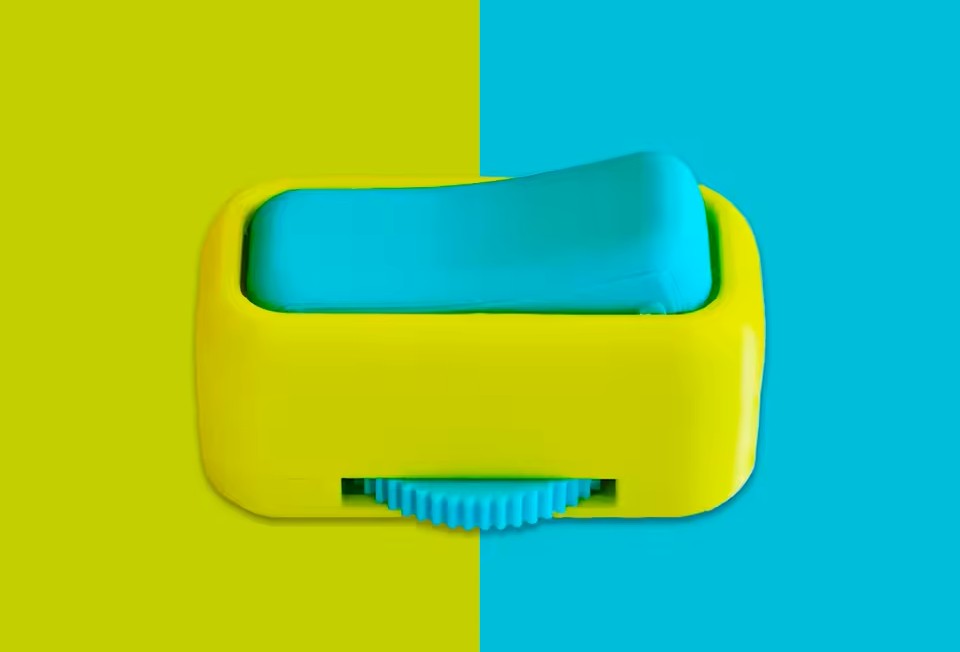 The Apple Green and Turquoise 3D Switch Gear Fidget.