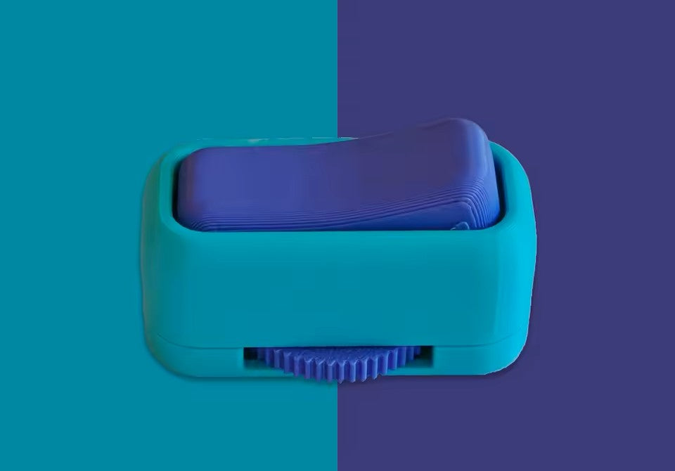 The Purple and Turquoise 3D Switch Gear Fidget.