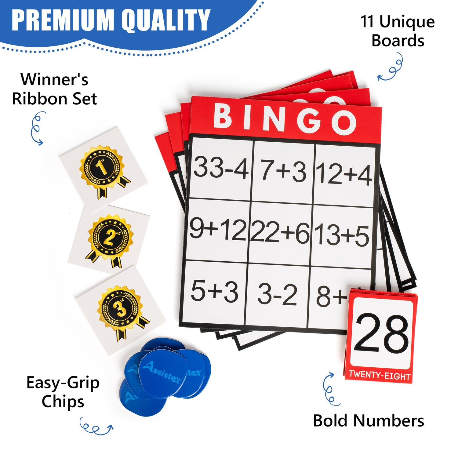 Assistex Large Text Bingo Games for Seniors – Set of 11