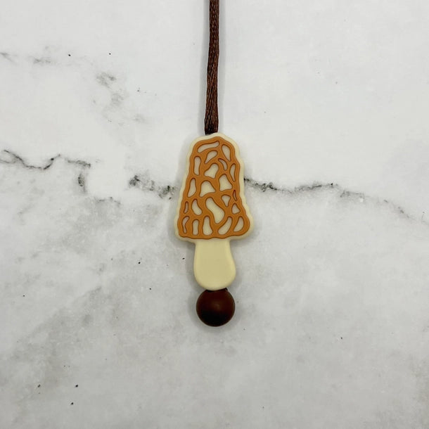 The Morel Mushroom Fidget Necklace.