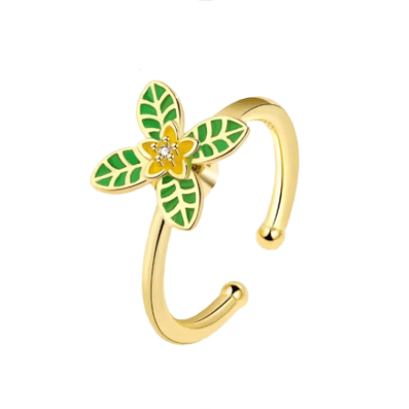 The Four Leaf Flower Fidget Ring.