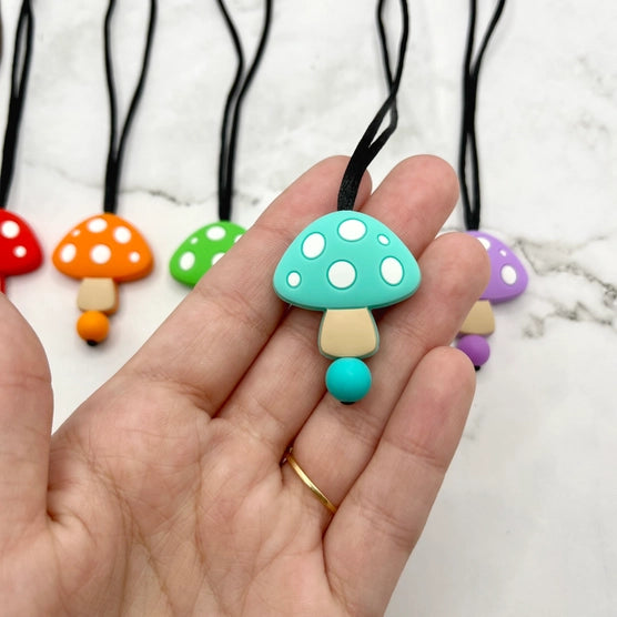 Toadstool Mushroom Chewy Fidget Necklace