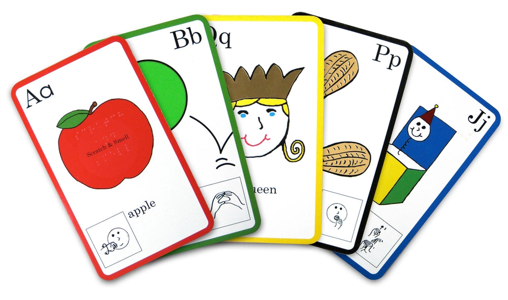 A closer look at the SENSEational Alphabet Touch and Feel Picture Cards.