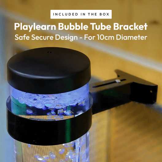 An up-close look at the tube bracket that comes in the 5 ft LED Bubble Tube.