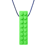 The lime green Brick Stick Chew Necklace.