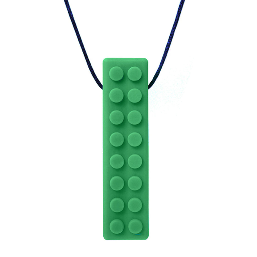 The forest green Brick Stick Chew Necklace.