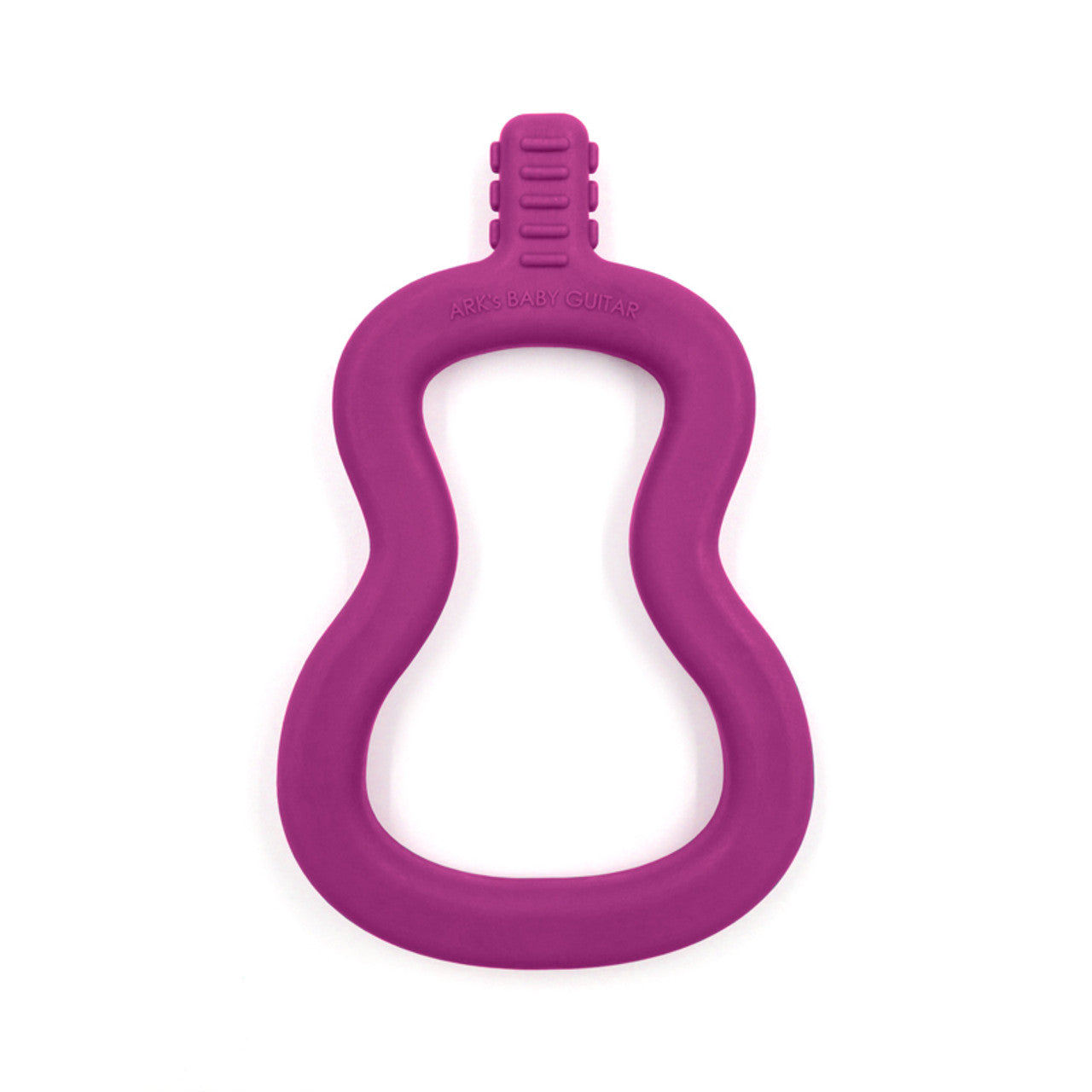 The magenta Baby Guitar Chew.