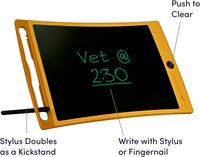 An infographic showing several features of the Boogie Board Jot.