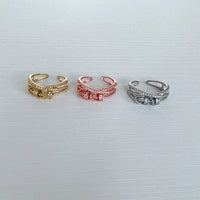 The three colors of Sweettine Studed Fidget Rings.