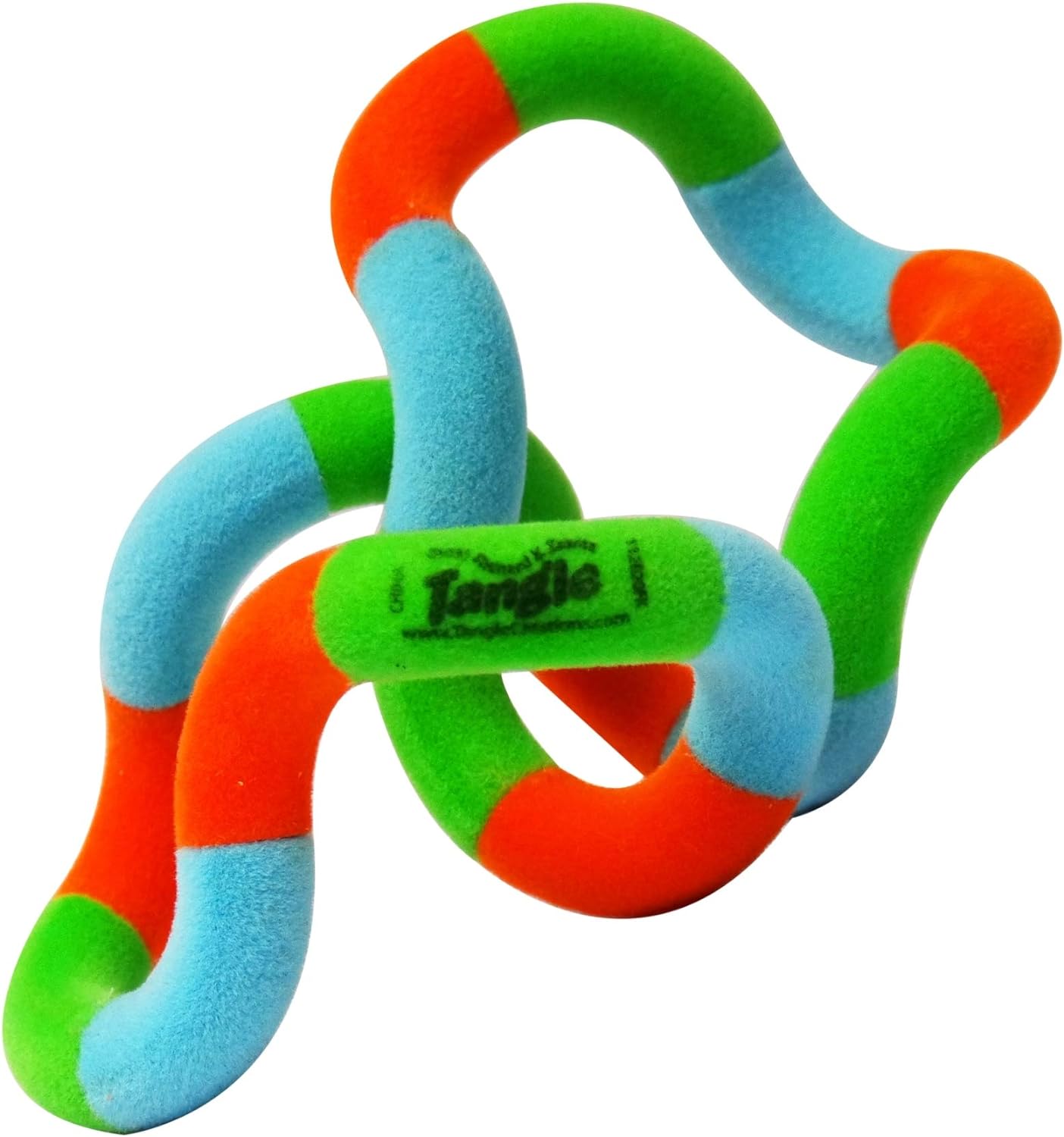 The Tangle Jr. Fuzzies Fidget uncoiled.