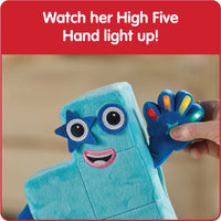An infographic says to watch Sing-Along Numberblock Five's Hand light up.