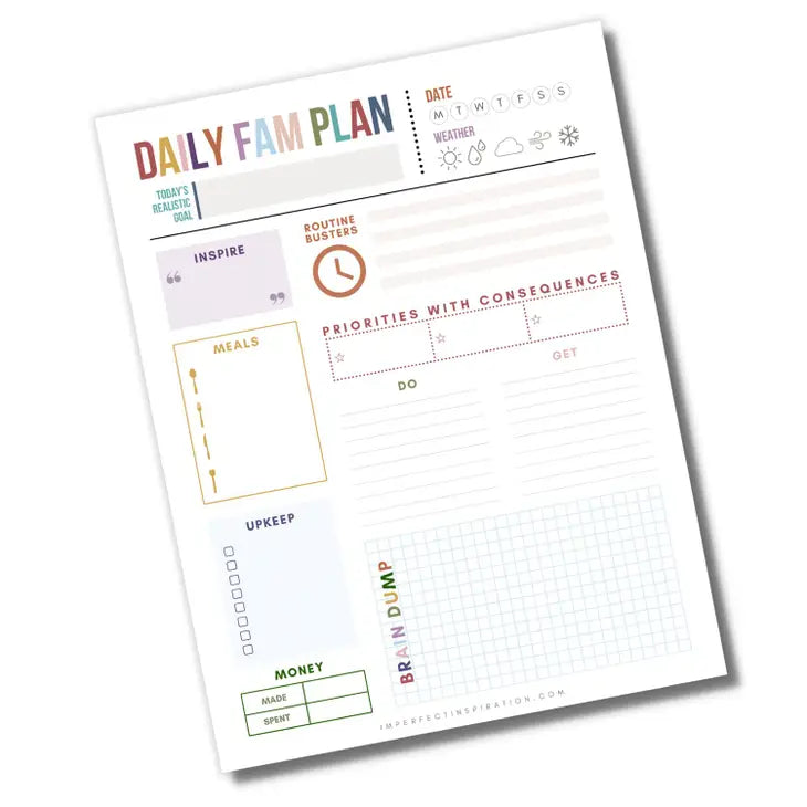 The Famlife Notepad Daily Planner.