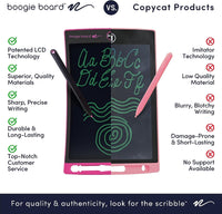 An infographic depicting features of the Kids Boogie Board Jot.