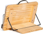 A look at the stand on the back of the Assistex Wooden Fidget Busy Board for Adults with Alzheimer's Style B.