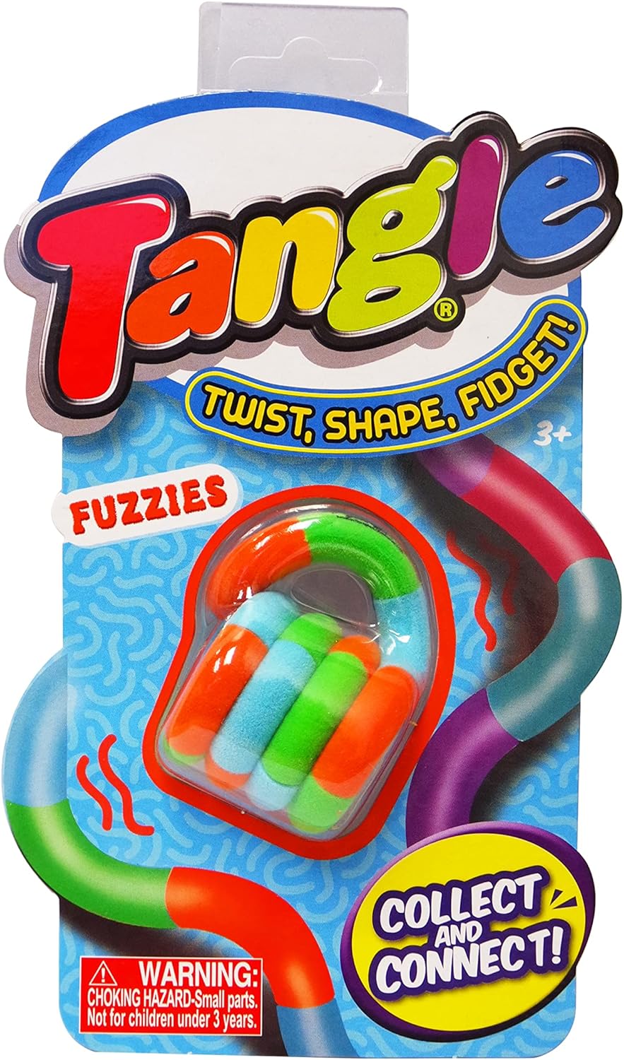 The product package for Tangle Jr. Fuzzies Fidget.