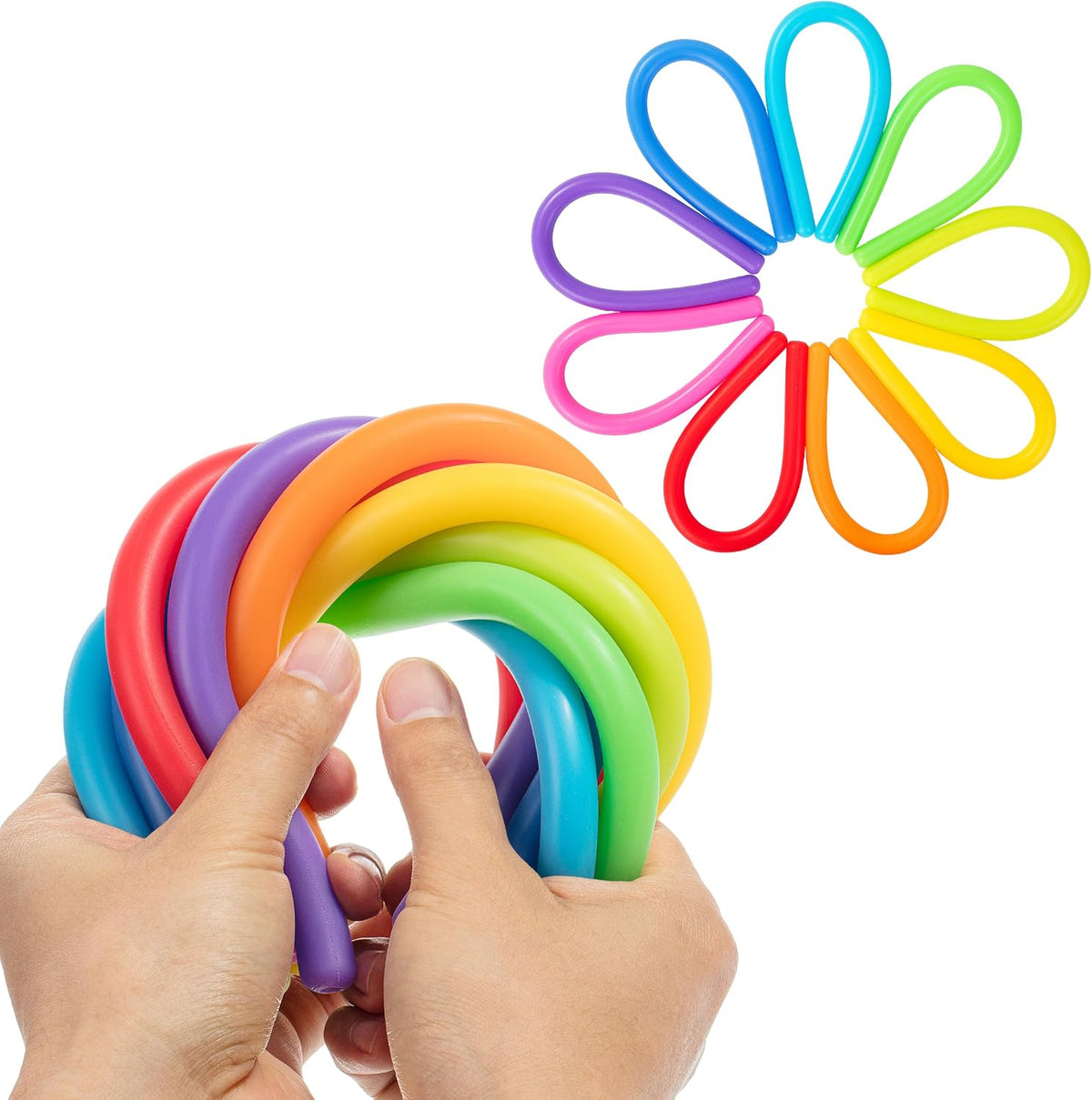 Rainbow Stretchy Fidget Noodles - 1 pc