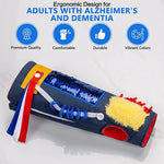 An infographic about the ergonomic design of the Fidget and Sensory Sleeve.