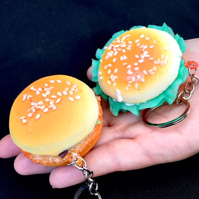 Squishy Hamburger Keychain