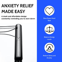 An infographic depicting the benefits of the Beam Anxiety Whistle Necklace.