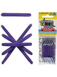The Bright Purple U-Lace Kiddos No-Tie Laces.
