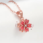 The Peach Blossom Fidget Necklace in 925 Sterling Silver.