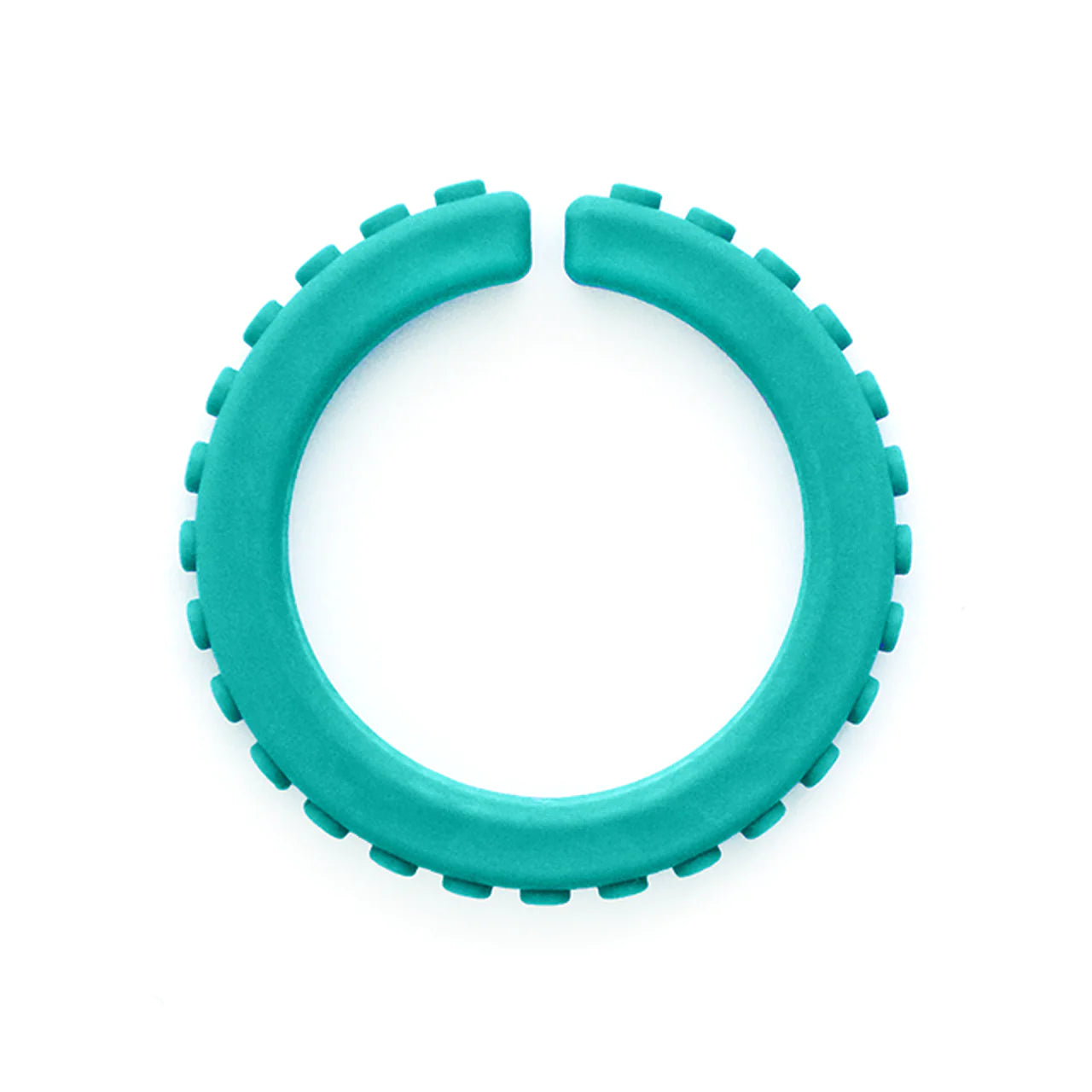 The teal Textured Chewable Brick Bracelet.