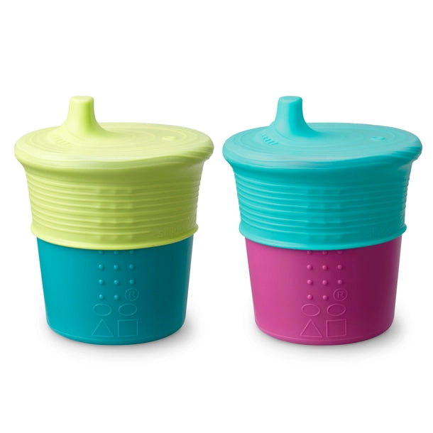 GoSili Oh! No Spill Sippy Cup! 360 Sip from any side! NEW ~ BLUE
