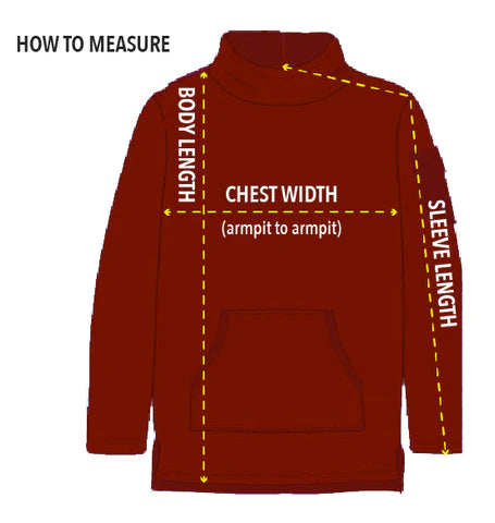 An infographic with measuring instructions for sizing.