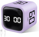 Gravity Cube Flipping Digital Timer - Purple 5/10/30/60 Minutes.