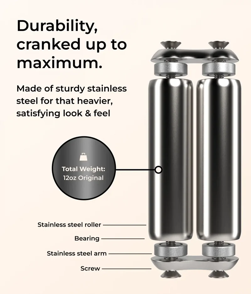 An image illustrating the construction of the Ono Roller Steel.